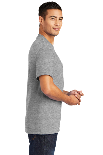 Right view of Port & Company Tall 50/50 Cotton/Poly T-Shirt with Pocket