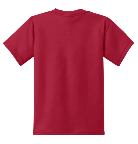 Back view of Port & Company Youth 50/50 Cotton/Poly T-Shirt