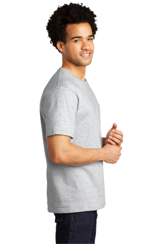 Left view of Port & Company Bouncer Pocket Tee PC600P