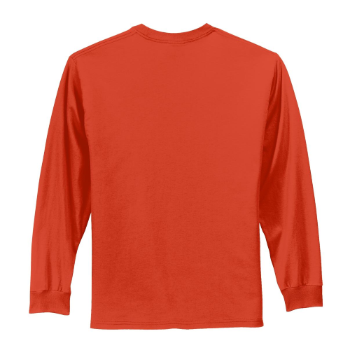 Back view of Port & Company Long Sleeve Essential T-Shirt