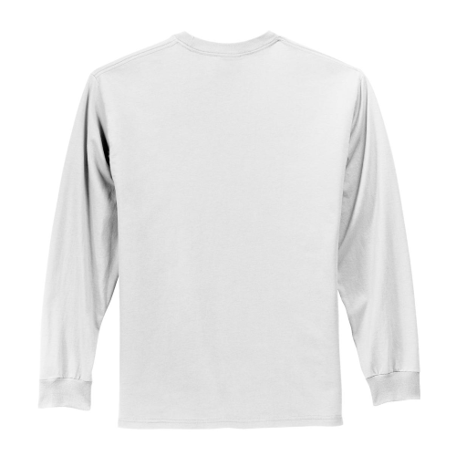 Back view of Port & Company Tall Long Sleeve Essential T-Shirt