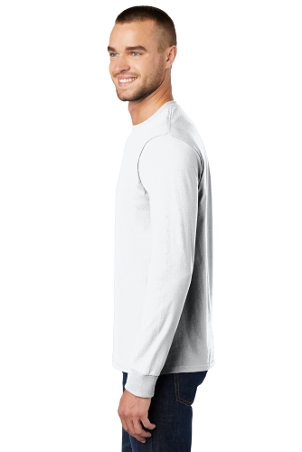 Right view of Port & Company Tall Long Sleeve Essential T-Shirt
