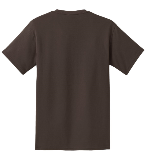 Back view of Port & Company Essential T-Shirt with Pocket