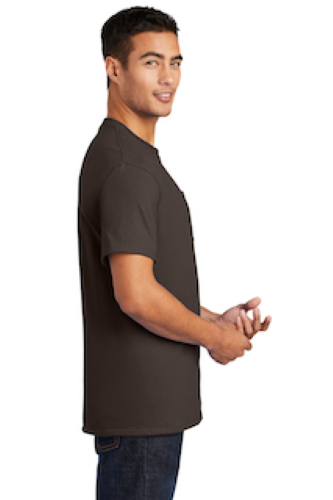 Right view of Port & Company Essential T-Shirt with Pocket