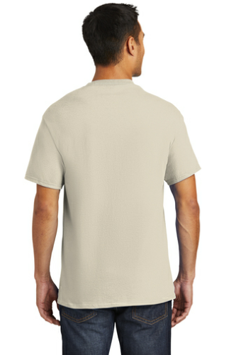 Back view of Port & Company Tall Essential T-Shirt with Pocket