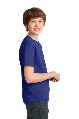 Left view of Port Company Youth Essential T Shirt