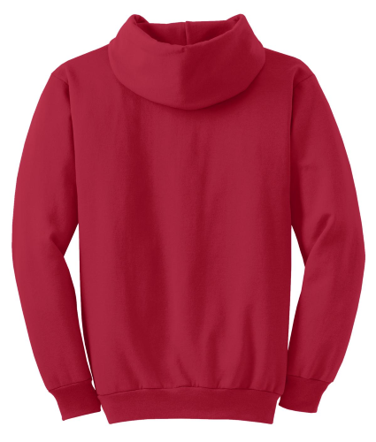 Back view of Port & Company Classic Pullover Hooded Sweatshirt