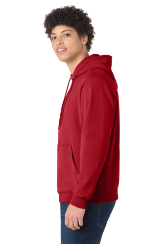 Left view of Port & Company Classic Pullover Hooded Sweatshirt
