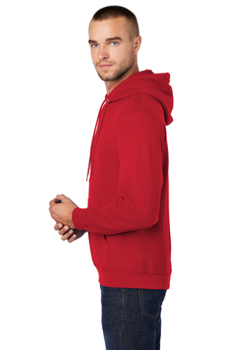 Left view of Port & Company Classic Pullover Hooded Sweatshirt