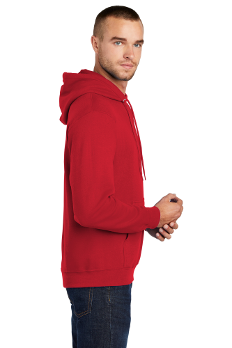 Right view of Port & Company Classic Pullover Hooded Sweatshirt
