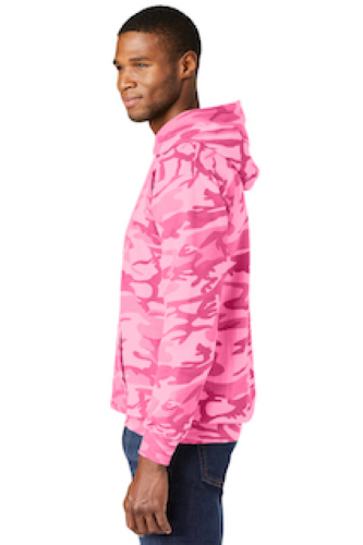 Right view of Port & Company Core Fleece Camo Pullover Hooded Sweatshirt