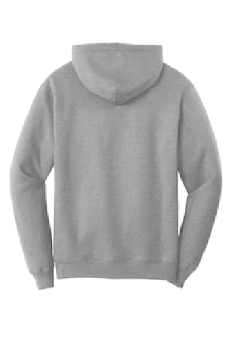 Back view of Port & Company Tall Core Fleece Pullover Hooded Sweatshirt PC78HT