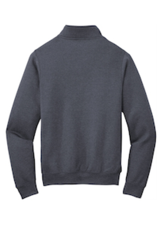 Back view of Port & Company Core Fleece 1/4-Zip Pullover Sweatshirt