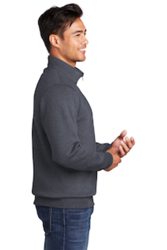 Right view of Port & Company Core Fleece 1/4-Zip Pullover Sweatshirt