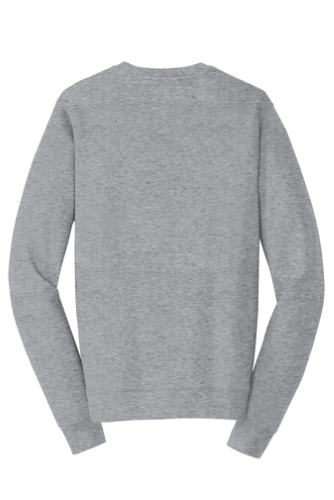 Back view of Port & Company Fan Favorite Fleece Crewneck Sweatshirt