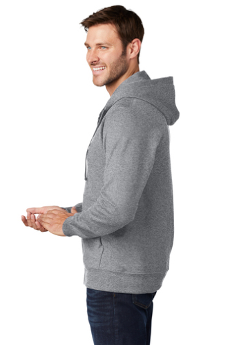 Left view of Port & Company Fan Favorite Fleece Full-Zip Hooded Sweatshirt