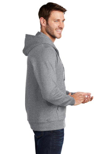 Right view of Port & Company Fan Favorite Fleece Full-Zip Hooded Sweatshirt
