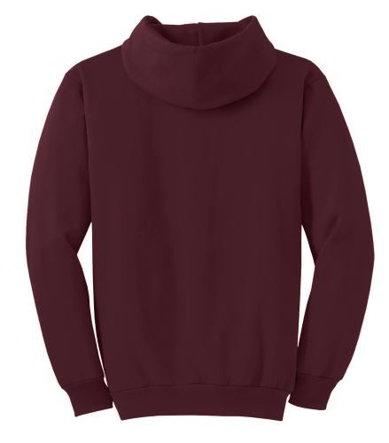 Back view of Port & Company Ultimate Pullover Hooded Sweatshirt