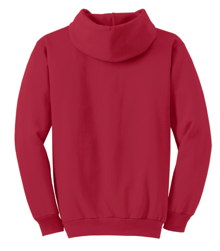 Back view of Port & Company Ultimate Pullover Hooded Sweatshirt