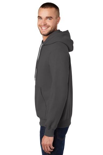 Left view of Port & Company Tall Ultimate Pullover Hooded Sweatshirt