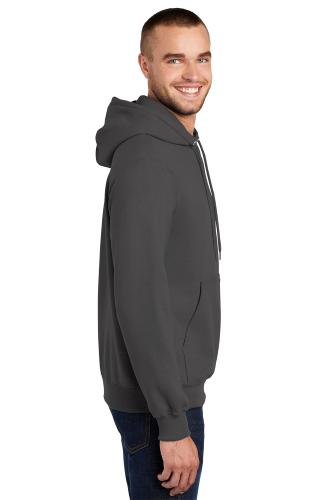Right view of Port & Company Tall Ultimate Pullover Hooded Sweatshirt