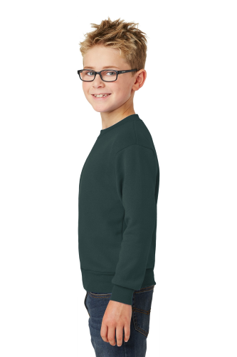 Right view of Port & Company Youth Crewneck Sweatshirt