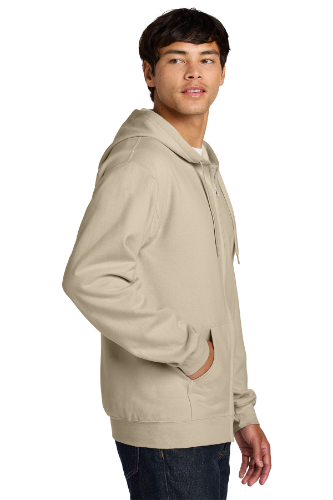 Left view of Gildan Softstyle Midweight Fleece Full-Zip Hooded Sweatshirt SF600