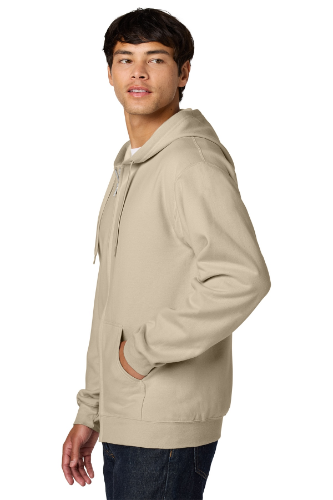 Right view of Gildan Softstyle Midweight Fleece Full-Zip Hooded Sweatshirt SF600