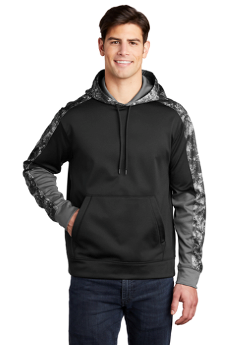 Sport-Tek Sport-Wick Mineral Freeze Fleece Colorblock Hooded Pullover