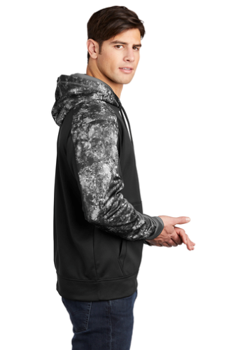 Right view of Sport-Tek Sport-Wick Mineral Freeze Fleece Colorblock Hooded Pullover