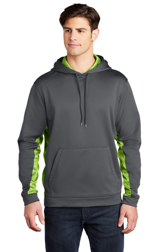 Sport-Tek Sport-Wick CamoHex Fleece Colorblock Hooded Pullover