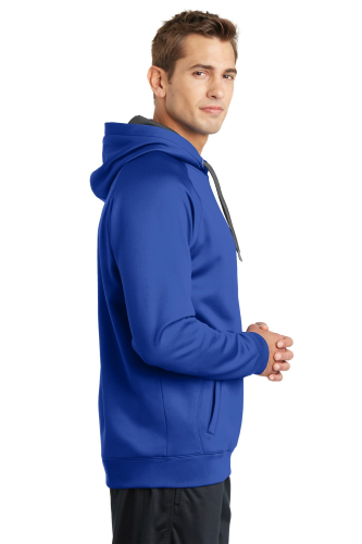 Left view of Sport-Tek Tech Fleece Hooded Sweatshirt