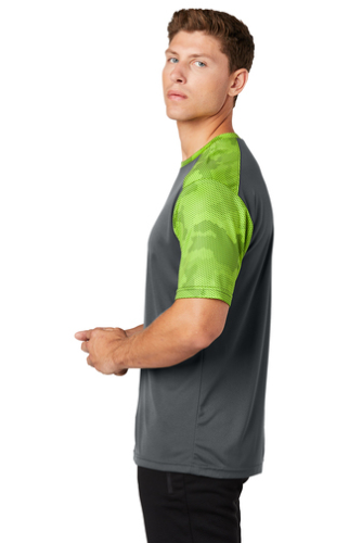 Right view of Sport-Tek CamoHex Colorblock Tee