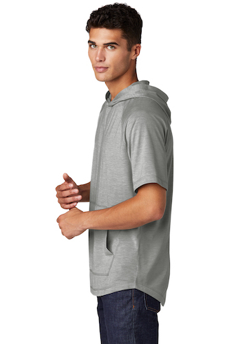 Right view of Sport-Tek PosiCharge Tri-Blend Wicking Short Sleeve Hoodie
