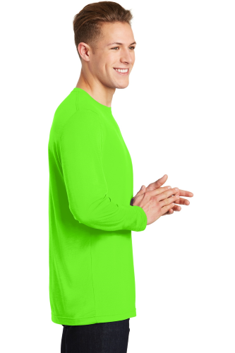 Left view of Sport-Tek Long Sleeve PosiCharge Competitor Cotton Touch Tee