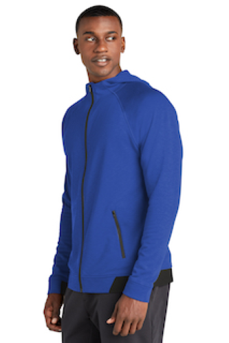 Left view of Sport-Tek PosiCharge Strive Hooded Full-Zip ST570
