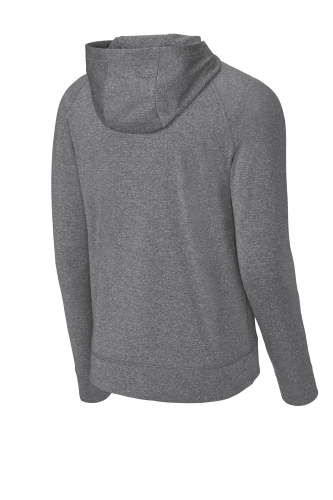 Back view of Sport-Tek Sport-Wick Stretch 1/2-Zip Hoodie ST856
