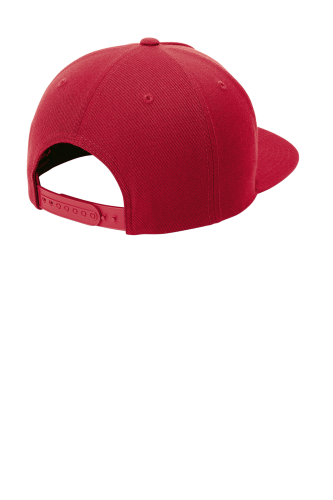 Back view of Sport-Tek Yupoong Premium 5-Panel Snapback Cap STC55