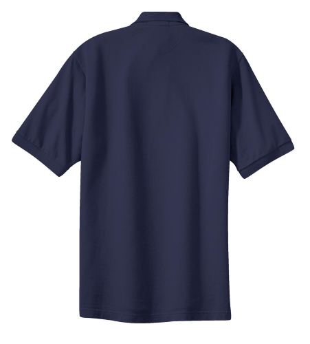 Back view of Port Authority Tall Pique Knit Polo