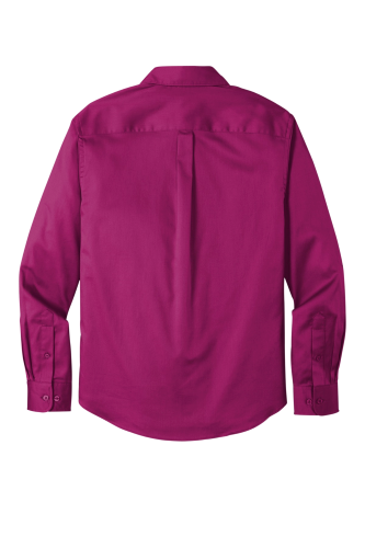 Back view of Port Authority Long Sleeve SuperPro React Twill Shirt