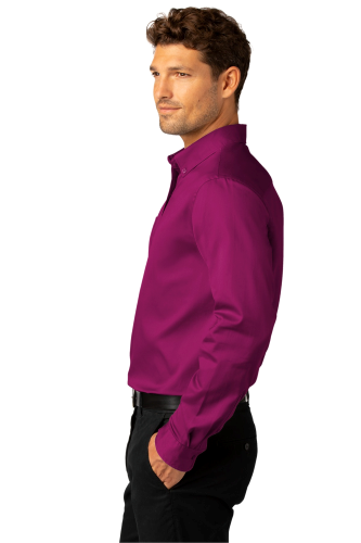 Right view of Port Authority Long Sleeve SuperPro React Twill Shirt