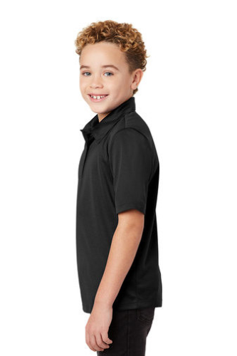 Left view of Port Authority® Youth Silk Touch™ Performance Polo