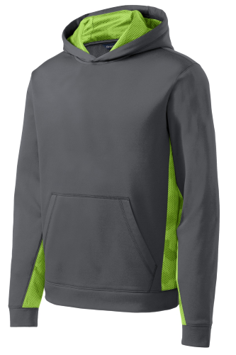 Sport-Tek Youth Sport-Wick CamoHex Fleece Colorblock Hooded Pullover
