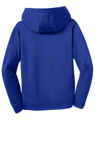 Back view of Sport-Tek Youth Sport-Wick Fleece Hooded Pullover