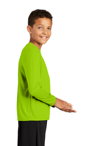 Right view of Sport Tek Youth Long Sleeve Competitor Tee